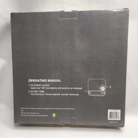 Vintage Beetlejuice Wall Clock Tim Burton 2001 Movie Collectible Home Decor - Picture 3 of 3